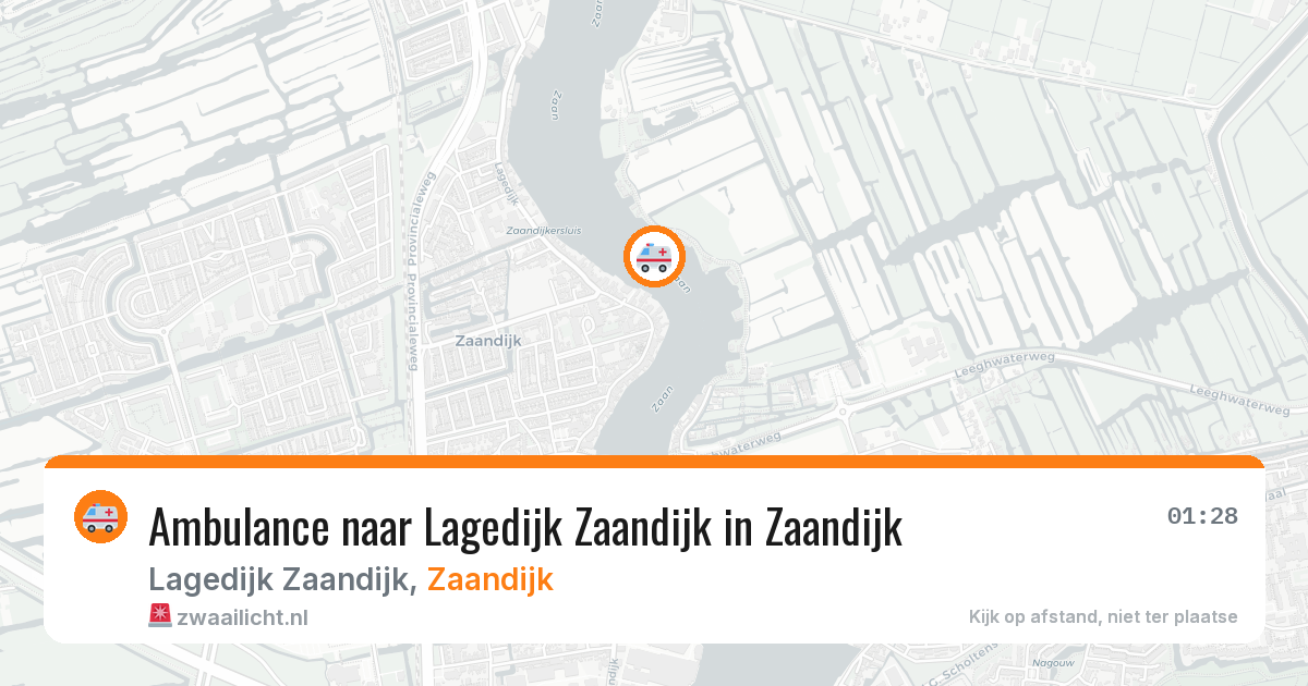 Ambulance naar Lagedijk Zaandijk in Zaandijk — 9 jul 2026