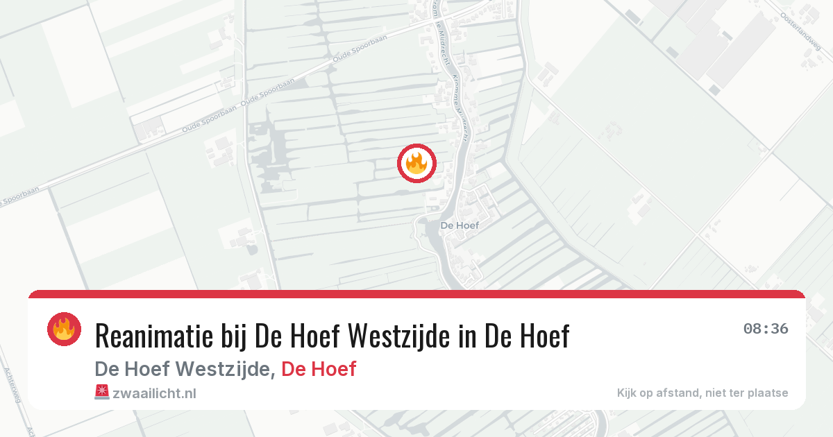 Reanimatie bij De Hoef Westzijde in De Hoef — 20 mei 2026