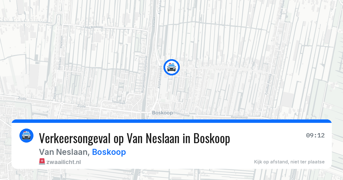 Verkeersongeval op Van Neslaan in Boskoop — 5 jul 2026