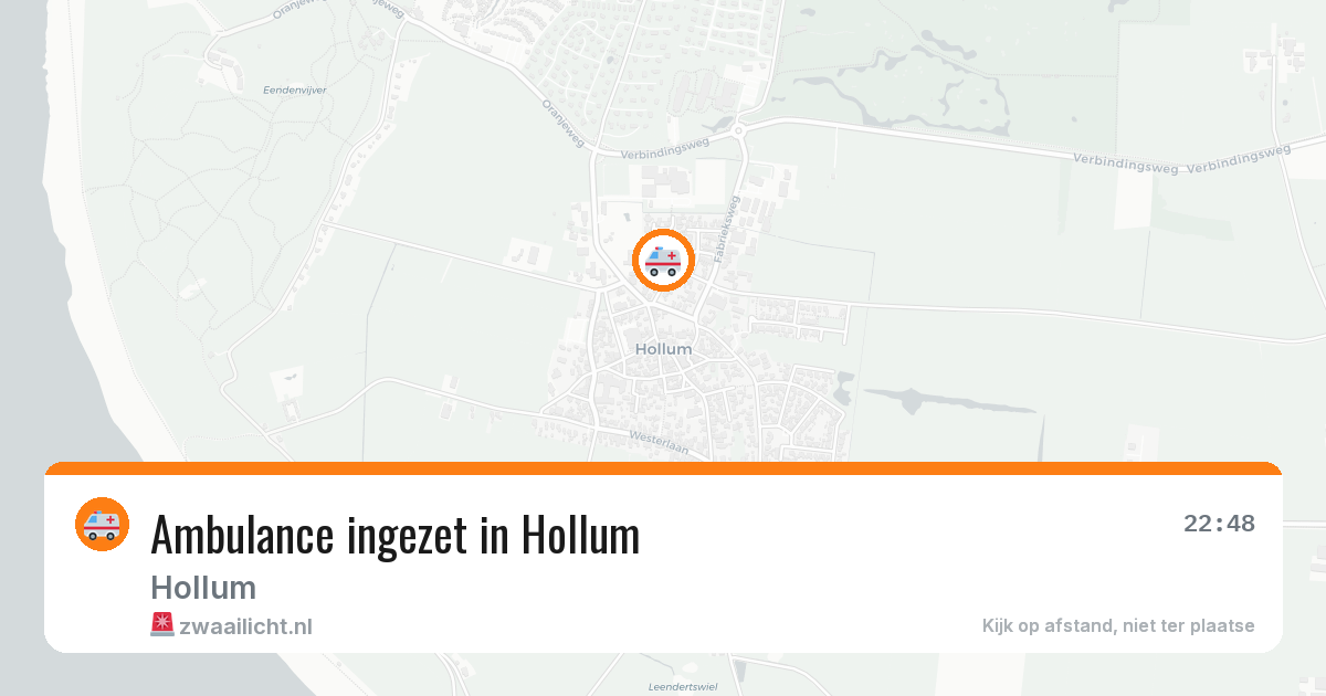 Ambulance ingezet in Hollum — 24 apr 2026 | 🚨 Zwaailicht.nl