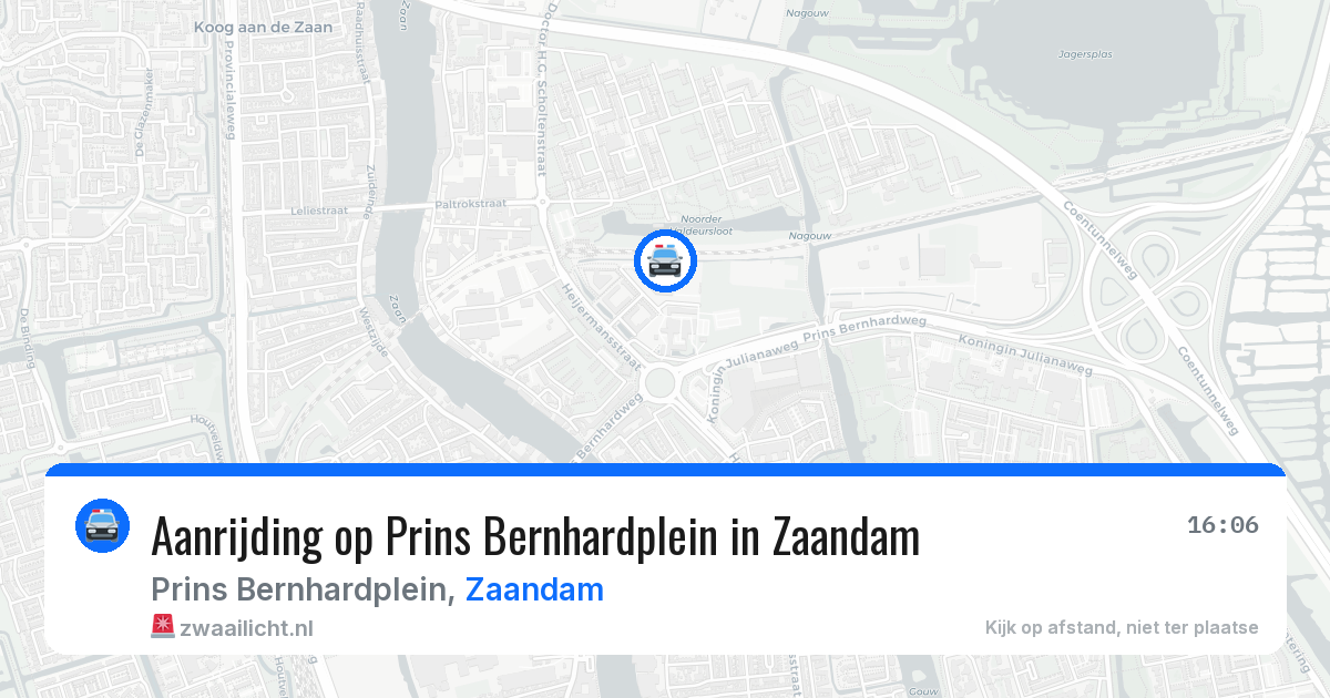 Aanrijding op Prins Bernhardplein in Zaandam — 25 apr 2026
