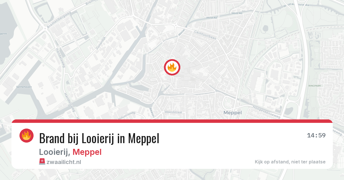 Brand bij Looierij in Meppel — 7 aug 2026