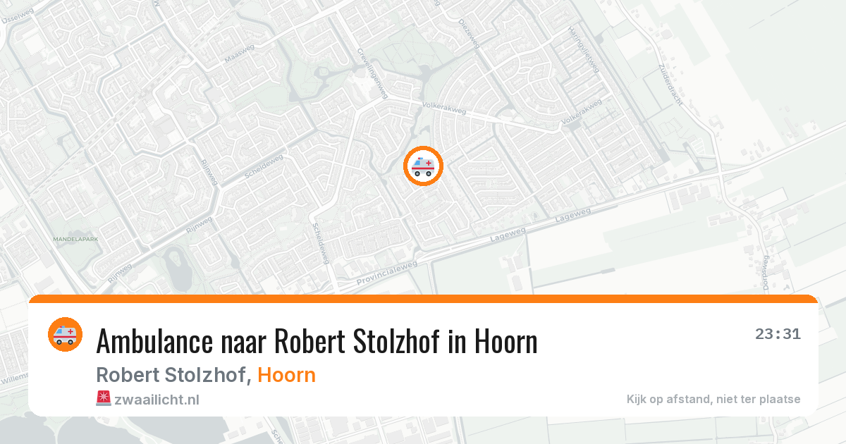 Ambulance naar Robert Stolzhof in Hoorn — 10 apr 2026
