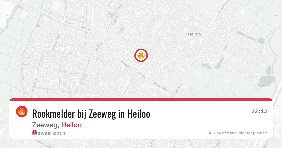 Rookmelder bij Zeeweg in Heiloo — 31 jul 2026