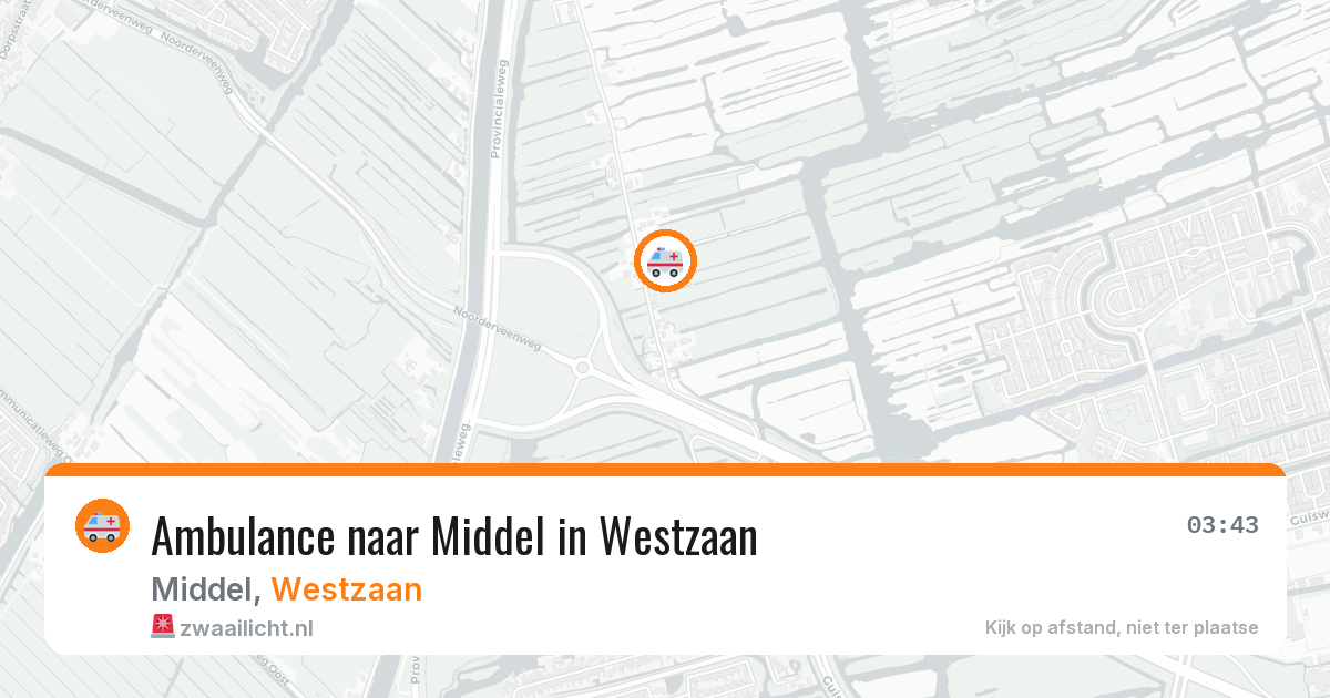 Ambulance naar Middel in Westzaan — 30 jan 2026