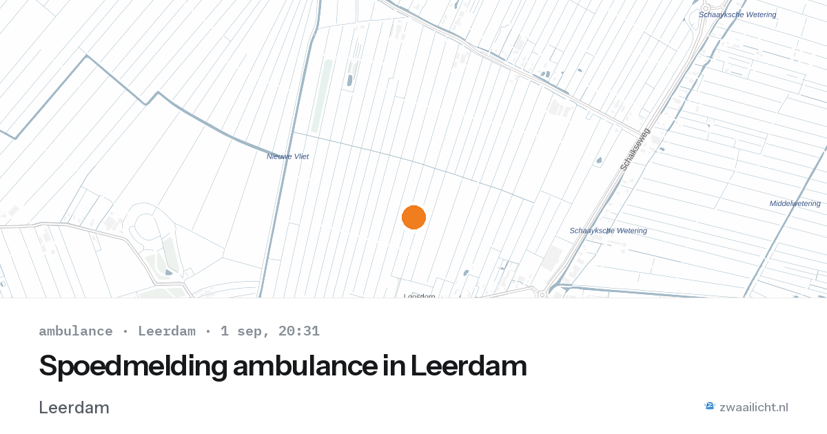 Spoedmelding ambulance in Leerdam — 1 sep 2026