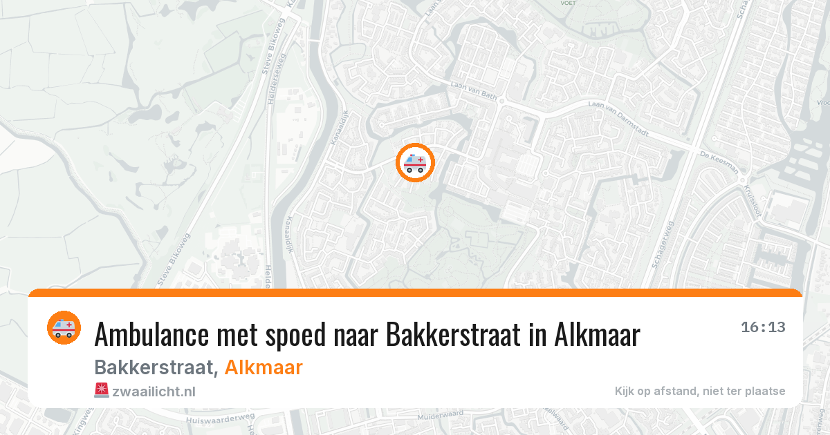 Ambulance met spoed naar Bakkerstraat in Alkmaar — 21 jul 2026