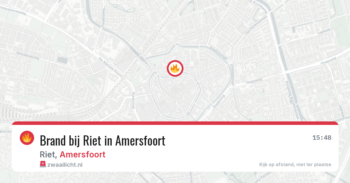 Brand bij Riet in Amersfoort — 6 aug 2026