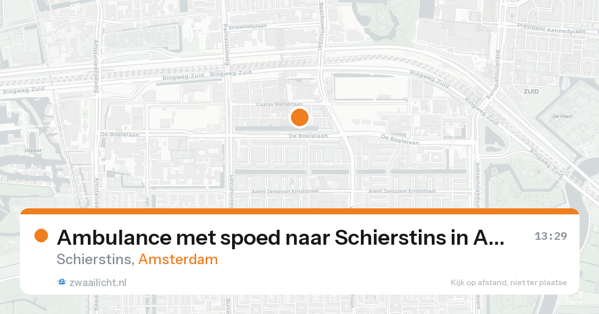 Ambulance met spoed naar Schierstins in Amsterdam — 15 aug 2026