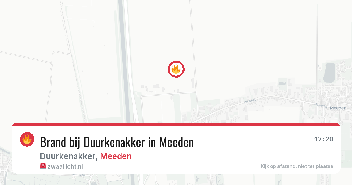 Brand bij Duurkenakker in Meeden — 1 mei 2026