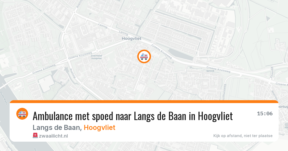 Ambulance met spoed naar Langs de Baan in Hoogvliet — 2 jul 2026