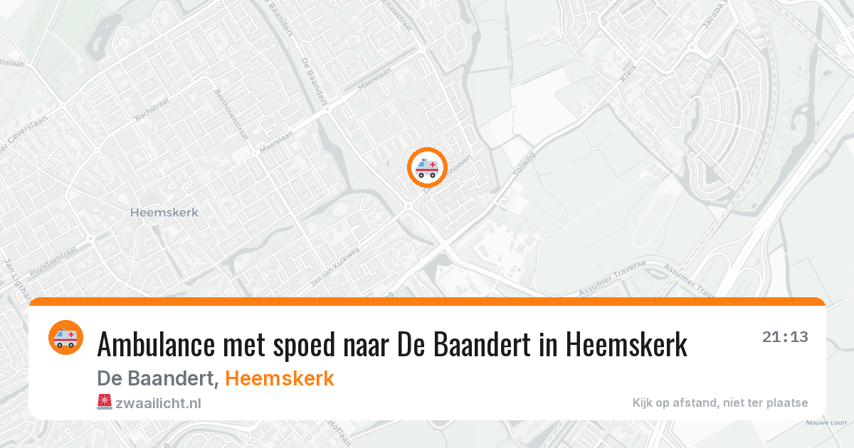 Ambulance met spoed naar De Baandert in Heemskerk — 20 jan 2026