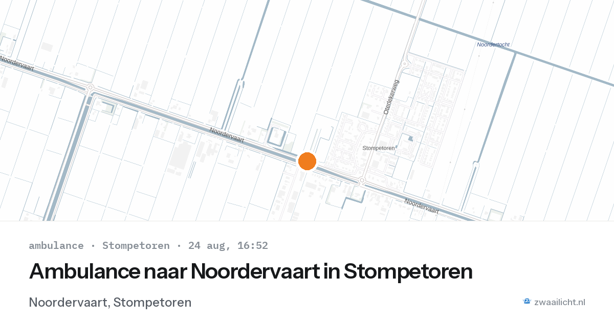Ambulance naar Noordervaart in Stompetoren — 24 aug 2026
