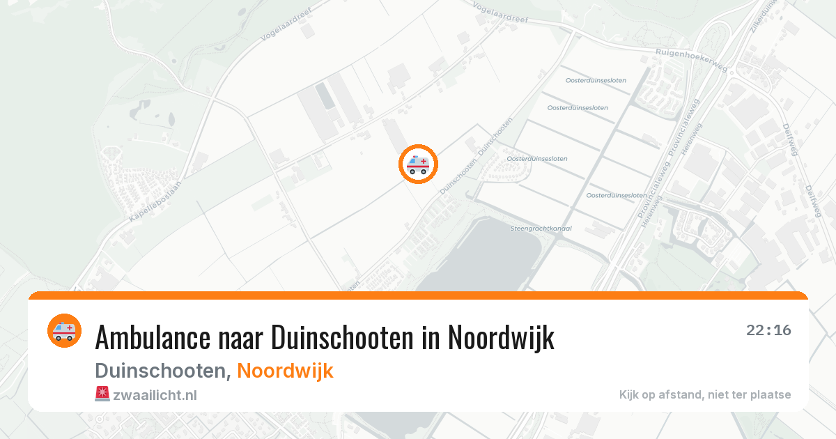 Ambulance naar Duinschooten in Noordwijk — 10 aug 2026