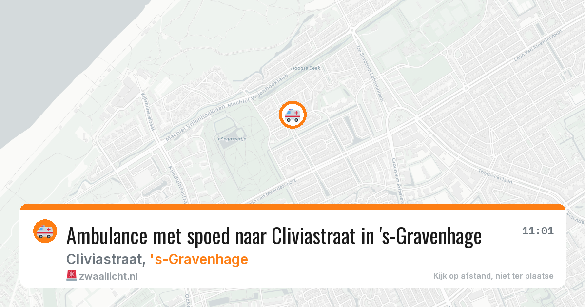 Ambulance met spoed naar Cliviastraat in 's-Gravenhage — 22 mei 2026
