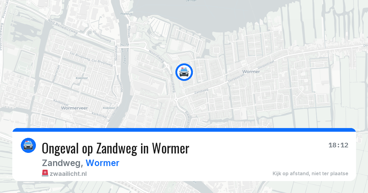 Ongeval op Zandweg in Wormer — 23 jun 2026