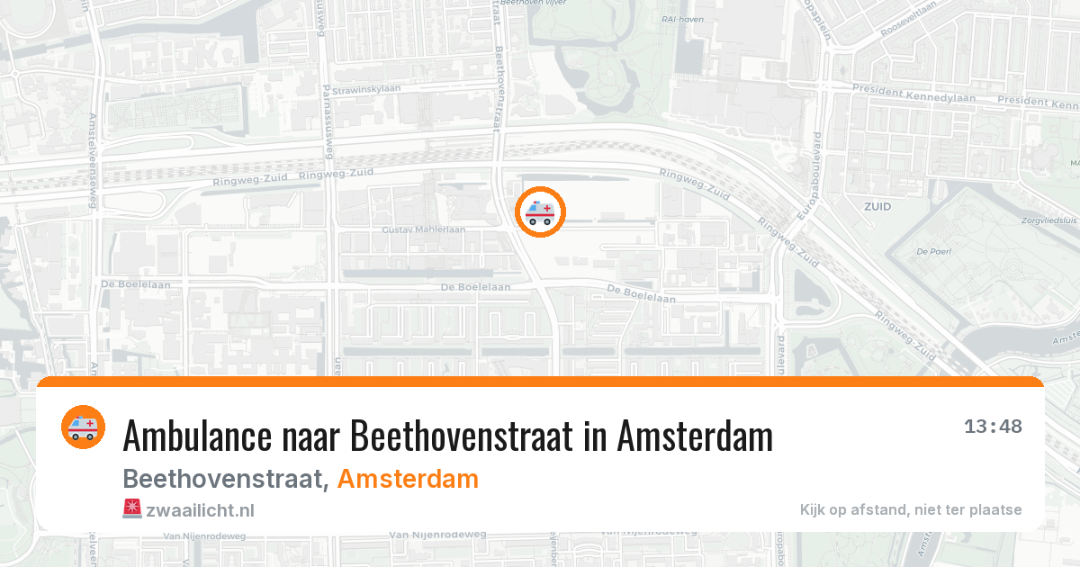 Ambulance naar Beethovenstraat in Amsterdam — 8 feb 2026