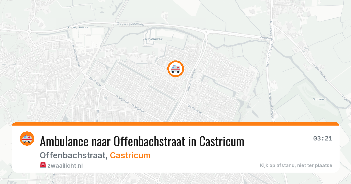 Ambulance naar Offenbachstraat in Castricum — 11 aug 2026