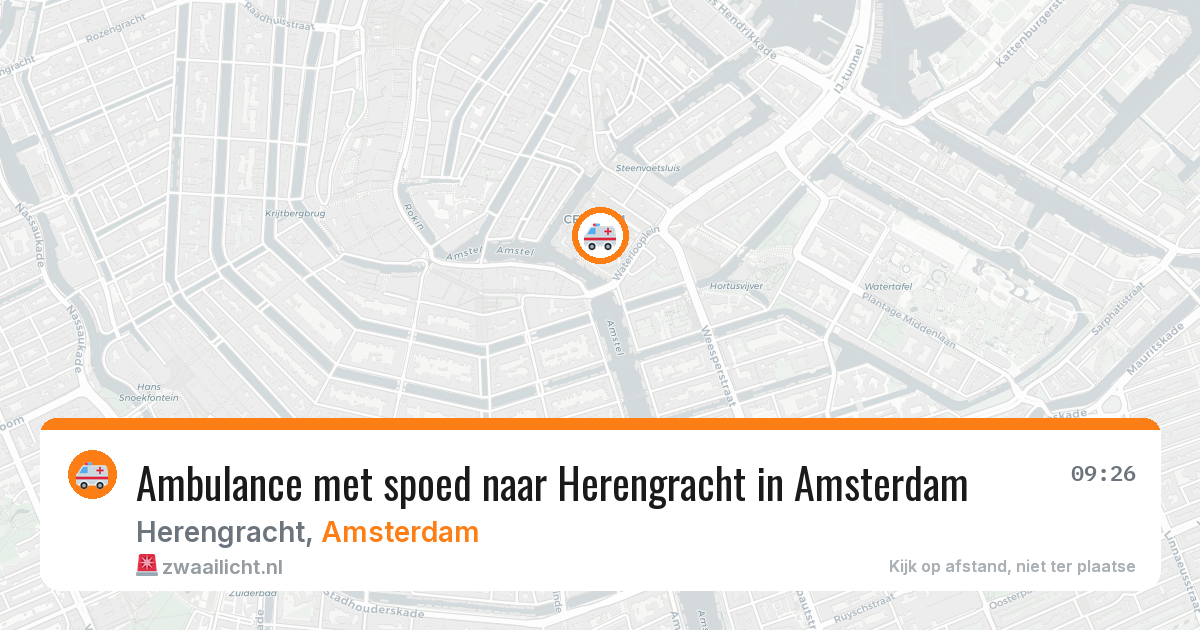 Ambulance met spoed naar Herengracht in Amsterdam — 10 mrt 2026