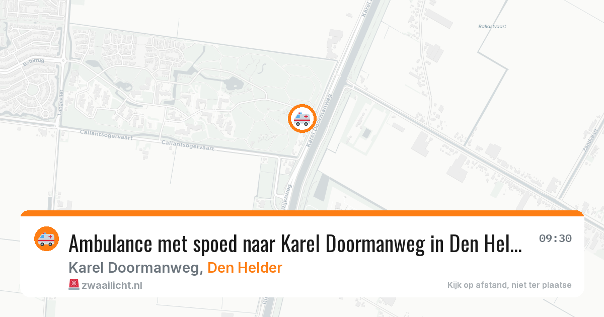 Ambulance met spoed naar Karel Doormanweg in Den Helder — 27 jan 2026