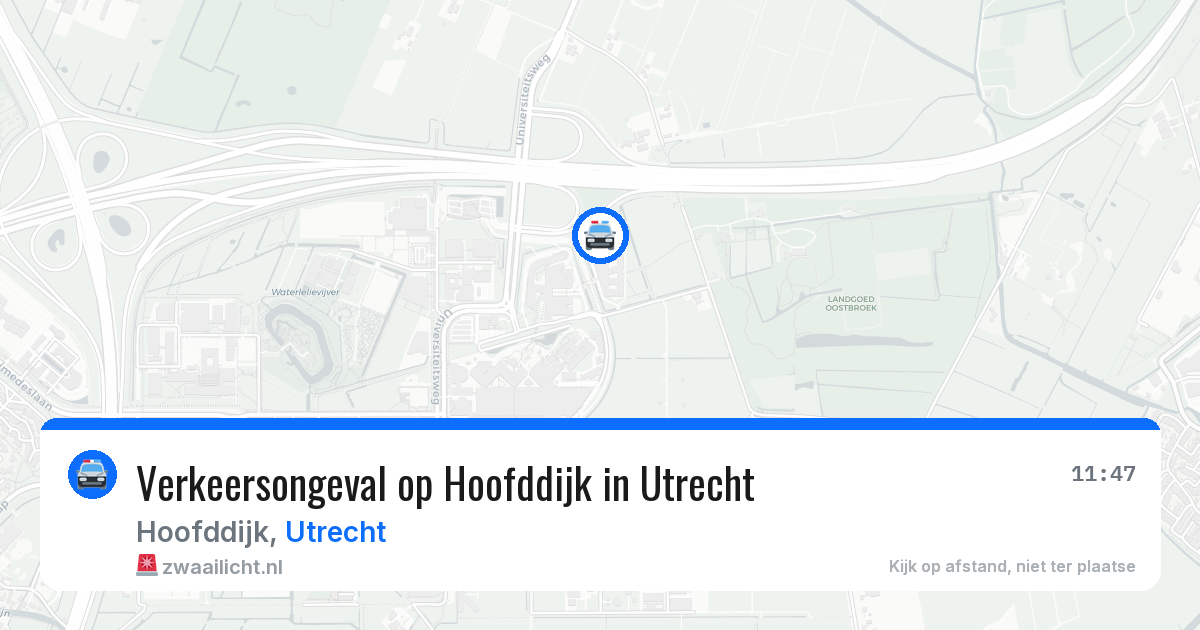 Verkeersongeval op Hoofddijk in Utrecht — 21 mrt 2026