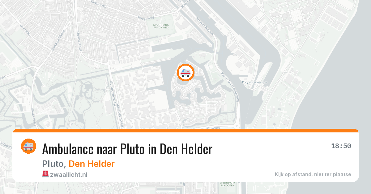 Ambulance naar Pluto in Den Helder — 3 jul 2026