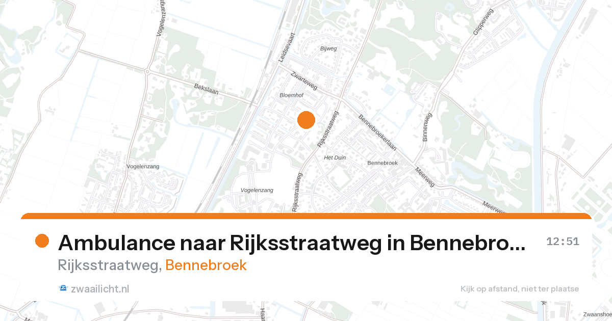 Ambulance naar Rijksstraatweg in Bennebroek — 27 aug 2026