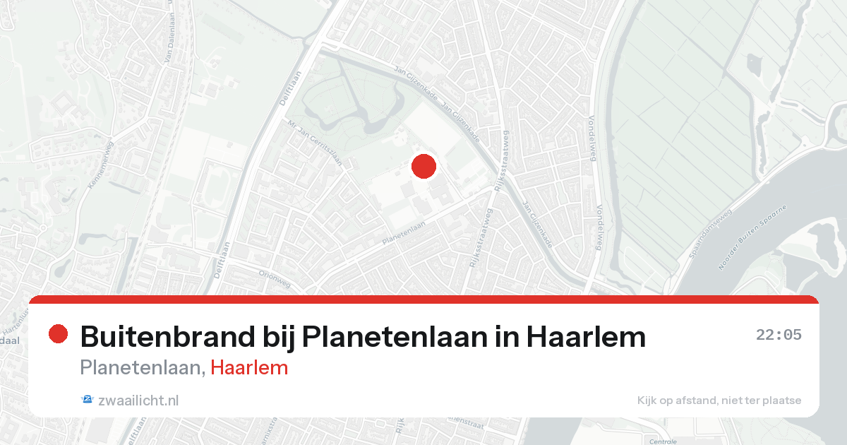 Buitenbrand bij Planetenlaan in Haarlem — 21 aug 2026