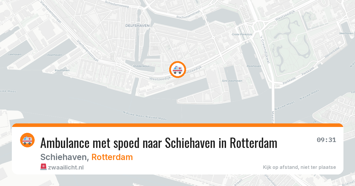 Ambulance met spoed naar Schiehaven in Rotterdam — 18 mei 2026