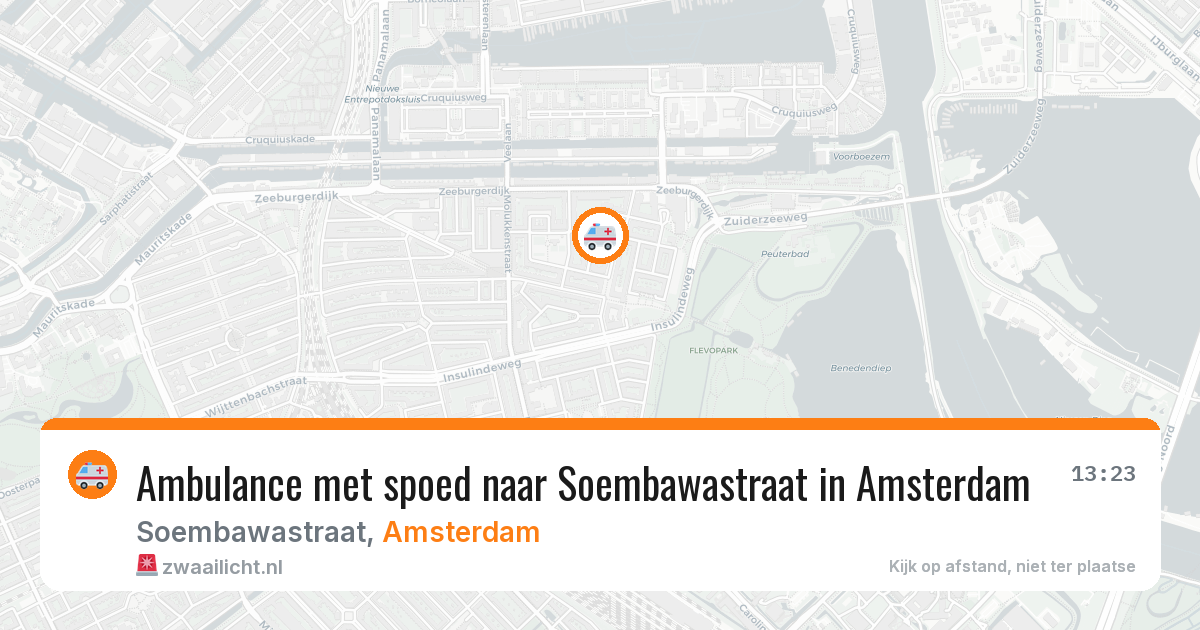 Ambulance met spoed naar Soembawastraat in Amsterdam — 5 jun 2026