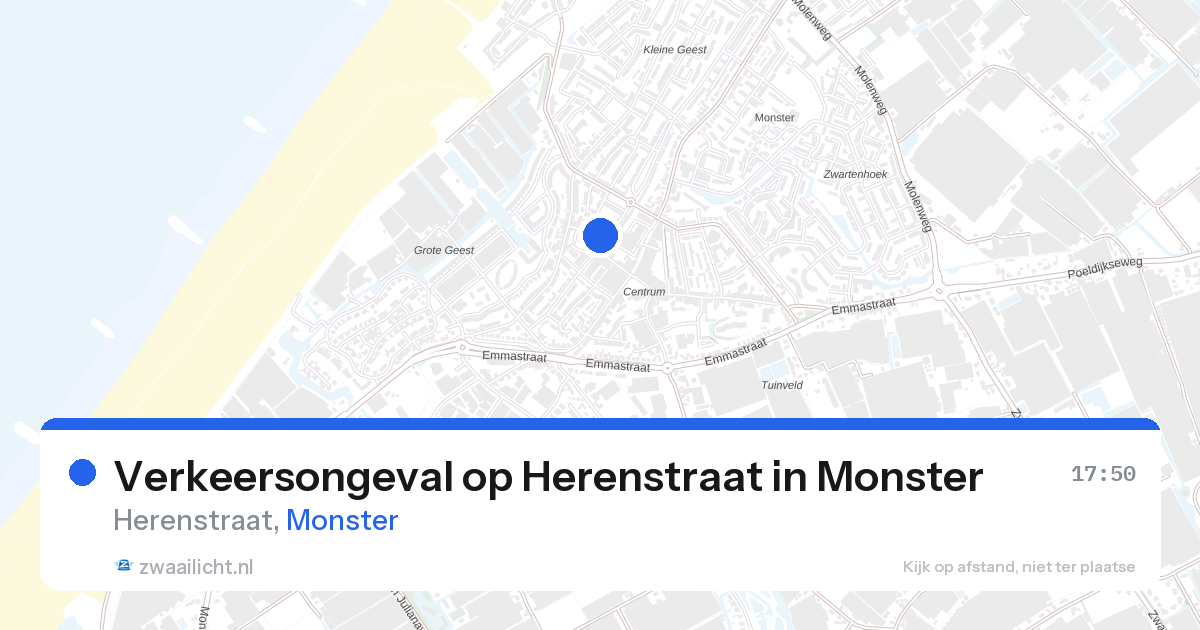 Verkeersongeval op Herenstraat in Monster — 26 aug 2026