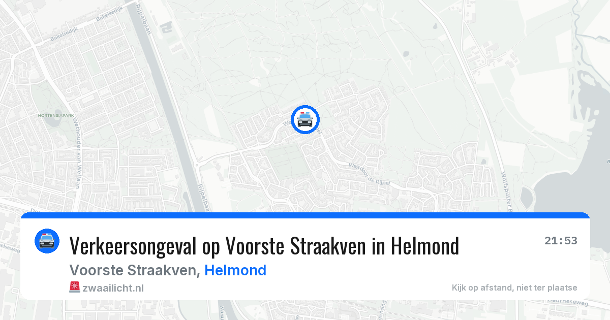 Verkeersongeval op Voorste Straakven in Helmond — 14 jul 2026