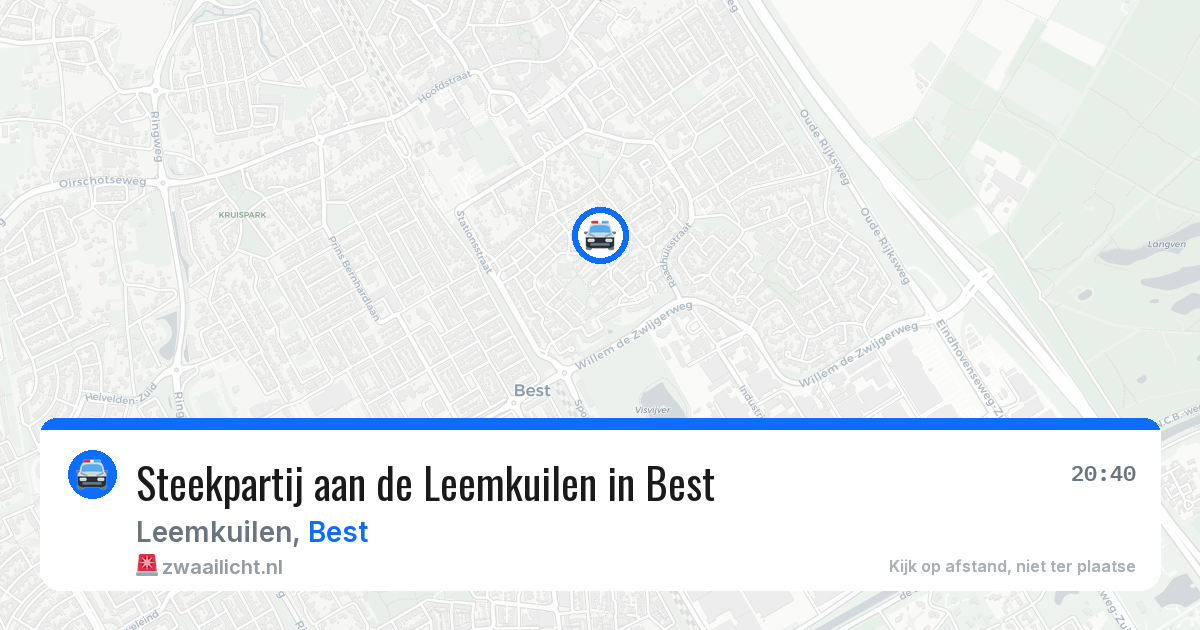 Steekpartij aan de Leemkuilen in Best — 12 aug 2026