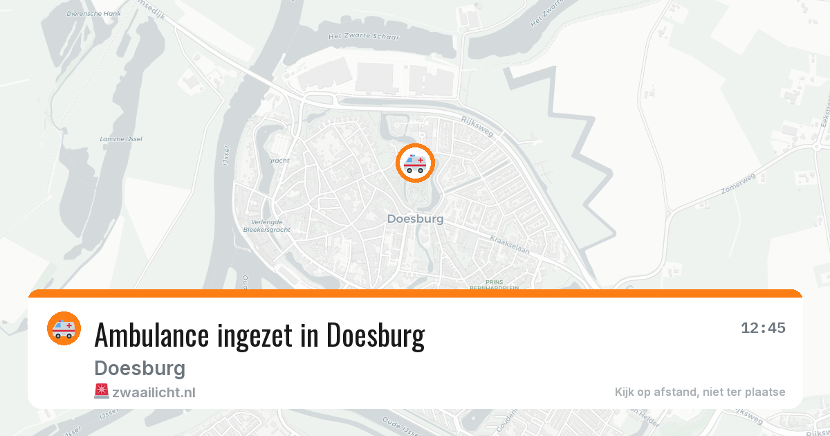 Ambulance ingezet in Doesburg — 19 jun 2026