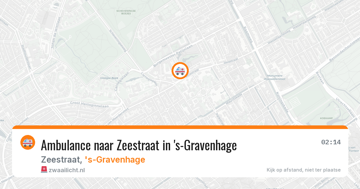 Ambulance naar Zeestraat in 's-Gravenhage — 16 apr 2026