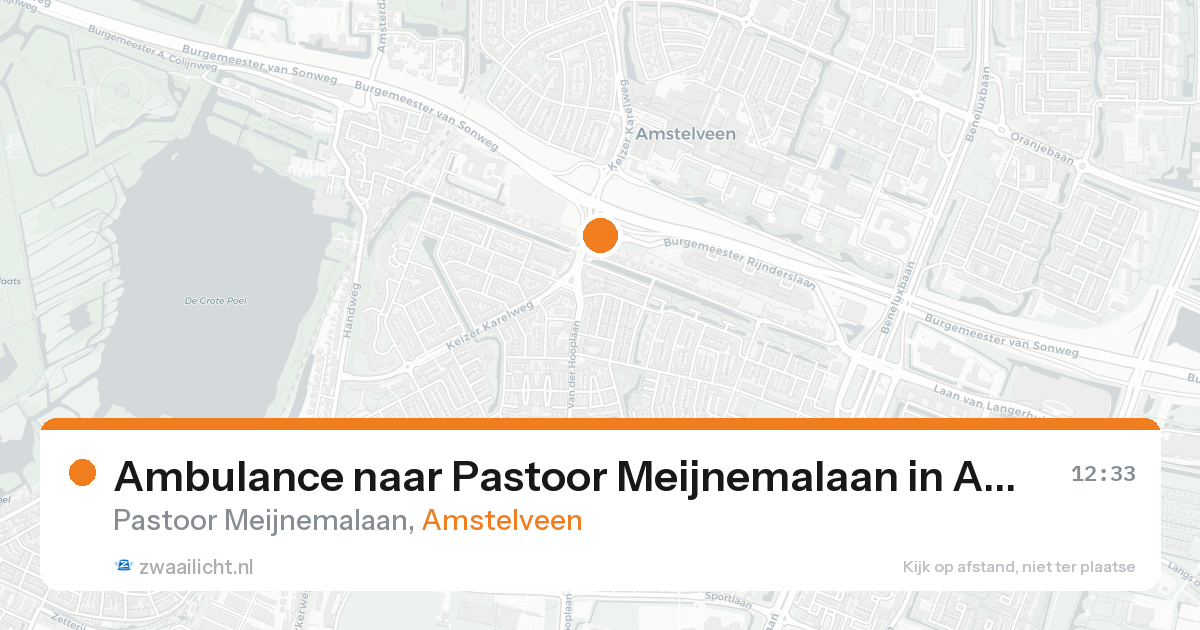 Ambulance naar Pastoor Meijnemalaan in Amstelveen — 25 aug 2026