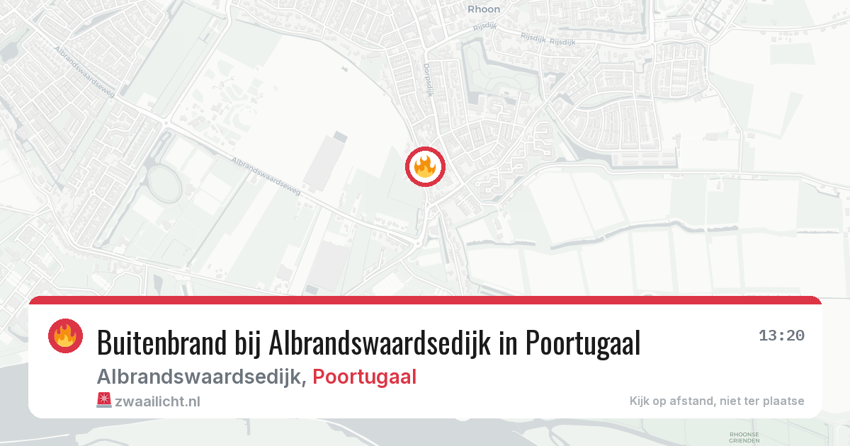 Buitenbrand bij Albrandswaardsedijk in Poortugaal — 20 mrt 2026