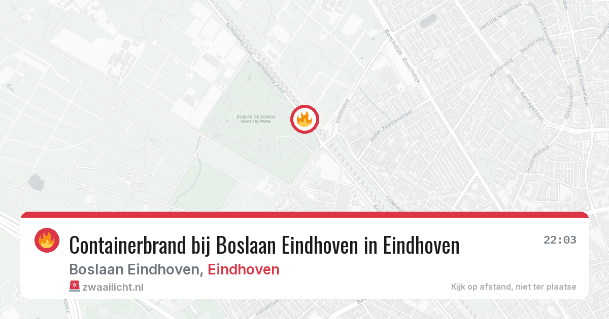 Containerbrand bij Boslaan Eindhoven in Eindhoven — 11 jul 2026