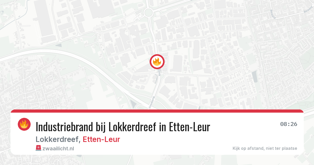 Industriebrand bij Lokkerdreef in Etten-Leur — 13 mei 2026