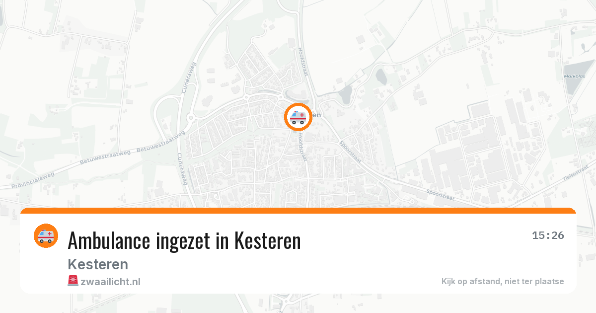 Ambulance ingezet in Kesteren — 11 aug 2026