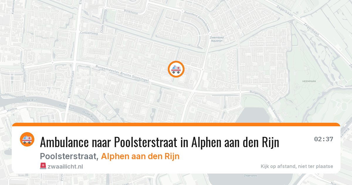 Ambulance naar Poolsterstraat in Alphen aan den Rijn — 7 aug 2026