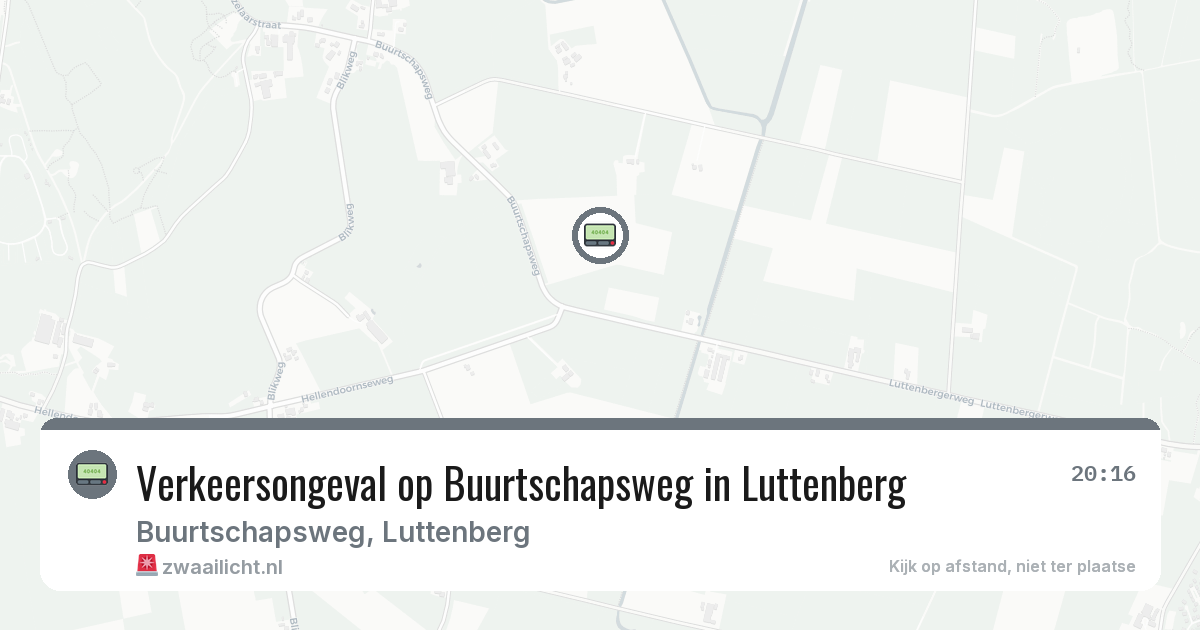 Verkeersongeval op Buurtschapsweg in Luttenberg — 1 mrt 2026