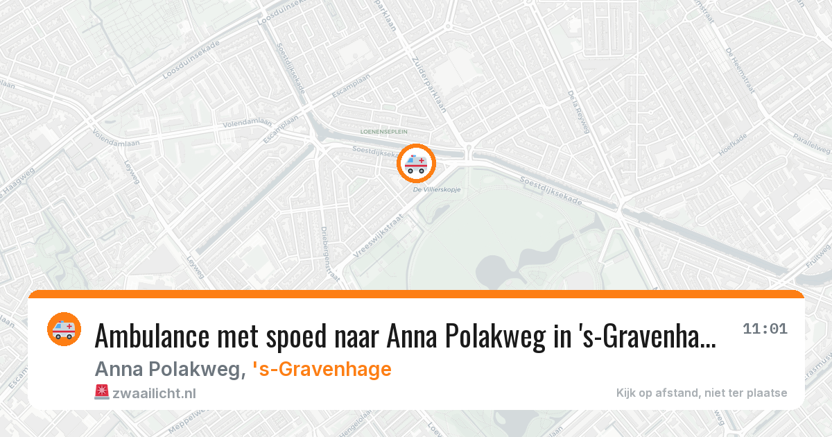 Ambulance met spoed naar Anna Polakweg in 's-Gravenhage — 3 jul 2026