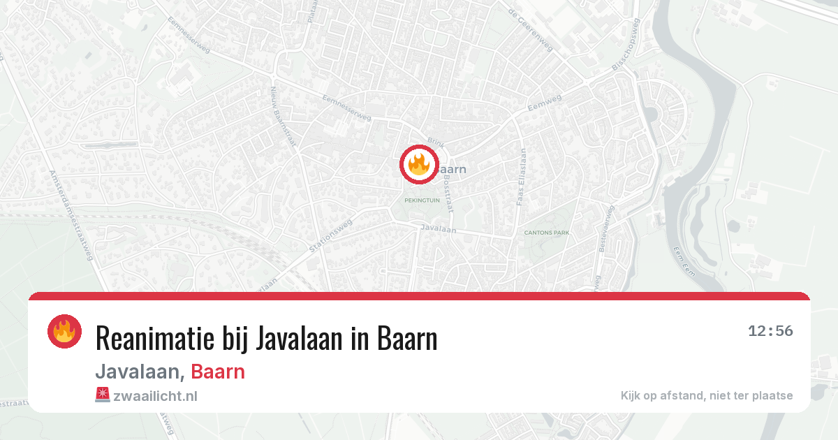 Reanimatie bij Javalaan in Baarn — 18 jul 2026