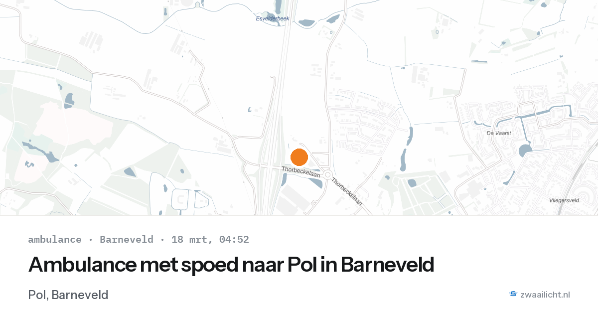 Ambulance met spoed naar Pol in Barneveld — 18 mrt 2026