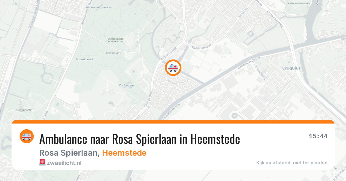 Ambulance naar Rosa Spierlaan in Heemstede — 30 jul 2026