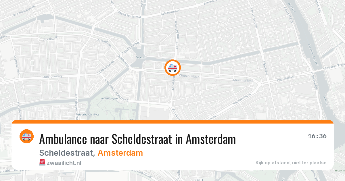Ambulance naar Scheldestraat in Amsterdam — 21 jun 2026