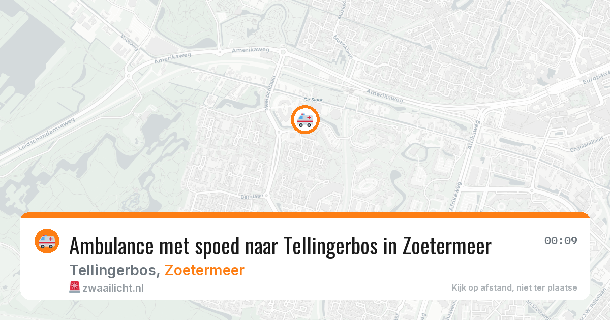 Ambulance met spoed naar Tellingerbos in Zoetermeer — 30 mrt 2026