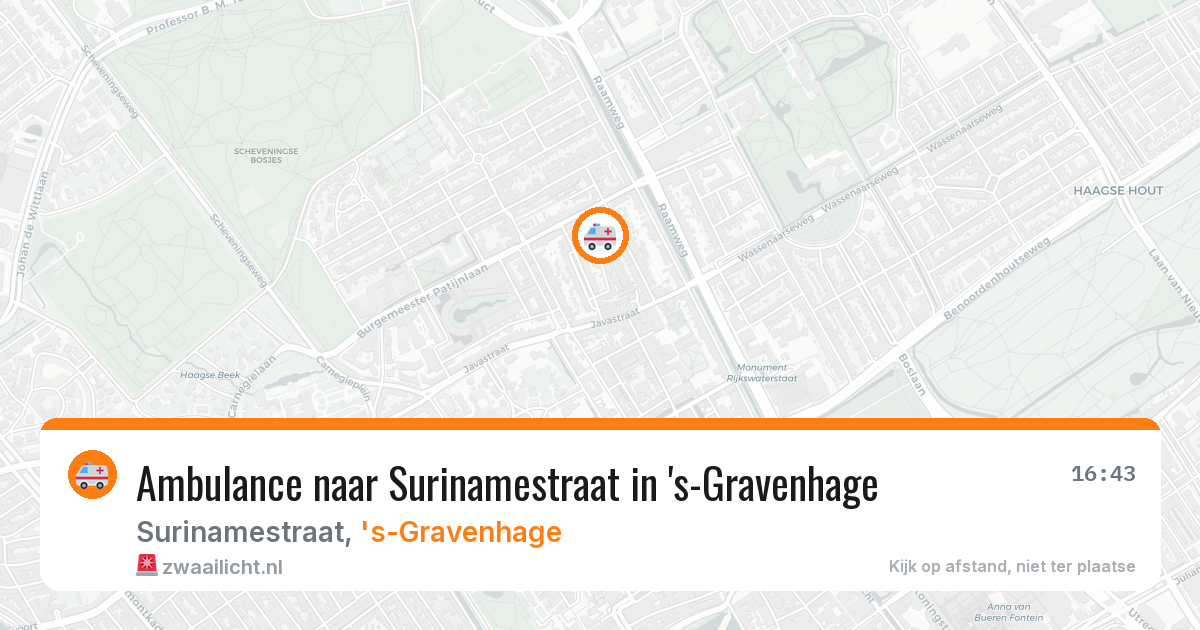 Ambulance naar Surinamestraat in 's-Gravenhage — 27 jun 2026