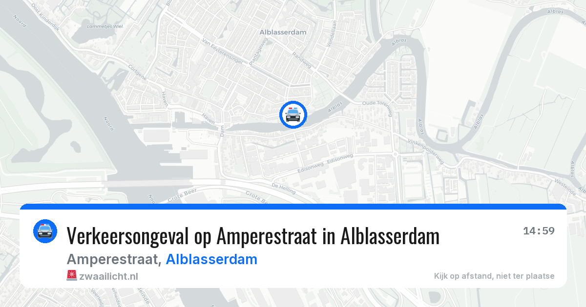 Verkeersongeval op Amperestraat in Alblasserdam — 30 jun 2026